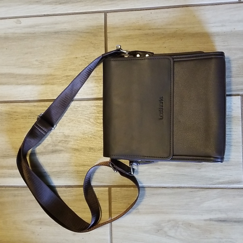 Leathario Men's Leather Dark Brown Shoulder Crossbody Messenger Travel Bag